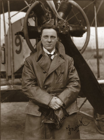 My grandfather Frank with plane in 1918